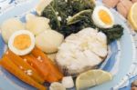 Hake Fish With Vegetables Stock Photo