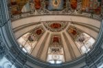 View Of The Ceiling In Salzburg Cathedral Stock Photo