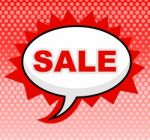 Sale Sign Means Display Save And Promotional Stock Photo