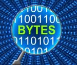 Computer Bytes Indicates Communication Net And Web Stock Photo