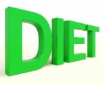 Diet Word In Green Stock Photo