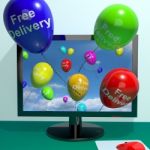 Balloons With Free Delivery Word Stock Photo