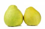 Pomelo Fruit Isolated On The White Background Stock Photo