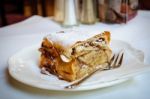 A Viennese Strudel Apple (wiener Apfelstrudel),a Viennese Pastry Stock Photo