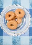 Donuts On A Plate Stock Photo