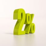 Percentage Sign, 2 Percent Stock Photo