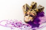 Typical Masks Of The Traditional Venice Carnival Stock Photo