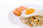 Fried Rice With Egg Stock Photo