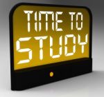 Time To Study Message Showis Education And Studying Stock Photo