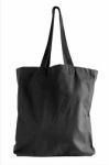 Black Fabric Tote Bag Stock Photo