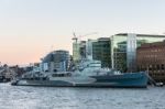 Hms Belfast In London Stock Photo