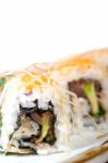 Fresh Sushi Choice Combination Assortment Selection Stock Photo