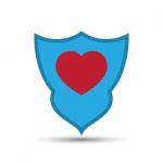  Love Heart Shield Illustration Stock Photo