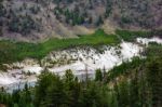 View Of The Yellowstone River Stock Photo