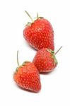 Strawberry Berries White Background Stock Photo