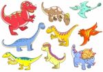 Cute Dinosaurs Stock Photo