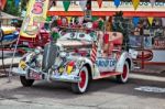 Snow Car In Seligman On Route 66 Stock Photo