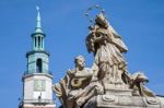 Statue Of St. John Nepomucene In Poznan Stock Photo