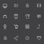 Outline Icon Set For Graphic Design  Illustration Eps 10 Stock Photo