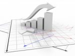 Business Graph With Rising Arrow Stock Photo