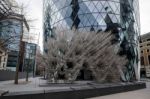 Ai Weiwei's New Forever Sculpture  Outside London's Gherkin Buil Stock Photo