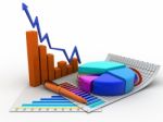 3d Business Growth Graph Stock Photo