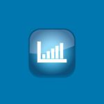 Bar Graph Button Icon Flat   Illustration  Stock Photo