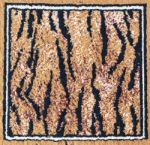 Black And Brown Tiger Rug Stock Photo