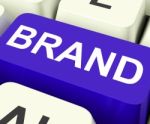 Brand Key Shows Branding Trademark Or Label Stock Photo