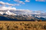 View Of Mormon Row Near Jackson Wyoming Stock Photo