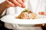 Tuna Appetizer Is Ready To Serve Stock Photo