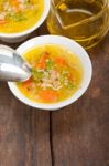 Syrian Barley Broth Soup Aleppo Style Stock Photo