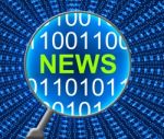 News Online Represents Web Site And Computer Stock Photo