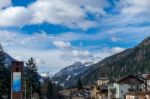 View Of Moena Trentino In Italy Stock Photo