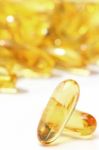 Omega 3 Fish Oil Capsules Stock Photo