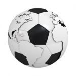 Wolrd On Soccer Ball Stock Photo