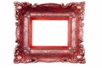 Red Picture Frame Stock Photo