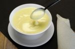 Vanilla Cream In Bowl Stock Photo