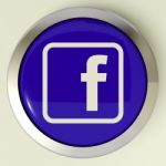 Facebook Button Means Connect To Face Book Stock Photo