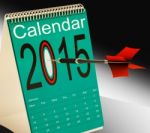 2015 Schedule Calendar Shows Two Thosand Fifteen Stock Photo