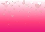 Falling Heart Pink Background Stock Photo