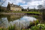 Picturesque Wyck Rissington Village In The Cotswolds Stock Photo