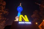 Seoul - March 28 : N Seoul Tower Located On Namsan Mountain In Central Seoul.photo Taken On March 28,2015 In Seoul,south Korea Stock Photo