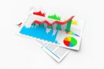 Business Report And Growth Graph Stock Photo