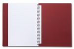 Opened Red Spiral Notebook Isolated On White Background Stock Photo