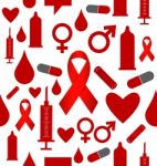 Aids Awareness Red Ribbon. World Aids Day Stock Photo