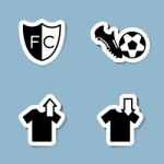 Soccer Icon Set Stock Photo