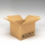 3d Cardboard Boxes Stock Photo