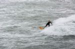 Surfing In Cornwall Stock Photo