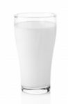 Fresh Milk In The Glass On White Background Stock Photo